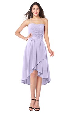 ColsBM Karina Light Purple Elegant A-line Strapless Sleeveless Ruching Plus Size Bridesmaid Dresses