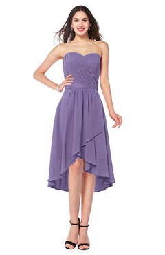 ColsBM Karina Lilac Elegant A-line Strapless Sleeveless Ruching Plus Size Bridesmaid Dresses