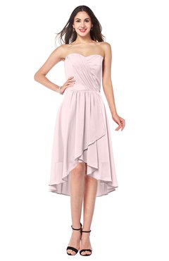 ColsBM Karina Petal Pink Elegant A-line Strapless Sleeveless Ruching Plus Size Bridesmaid Dresses