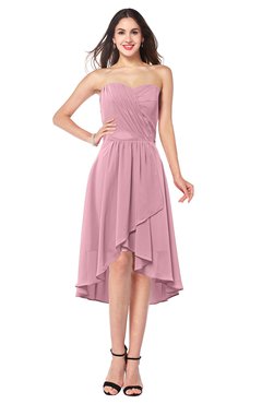 ColsBM Karina Rosebloom Elegant A-line Strapless Sleeveless Ruching Plus Size Bridesmaid Dresses