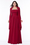 ColsBM Elyse Dark Red Traditional A-line Sleeveless Zip up Chiffon Floor Length Mother of the Bride Dresses
