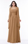 ColsBM Elyse Light Brown Traditional A-line Sleeveless Zip up Chiffon Floor Length Mother of the Bride Dresses