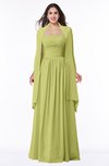 ColsBM Elyse Linden Green Traditional A-line Sleeveless Zip up Chiffon Floor Length Mother of the Bride Dresses