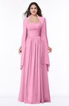ColsBM Elyse Pink Traditional A-line Sleeveless Zip up Chiffon Floor Length Mother of the Bride Dresses
