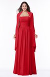 ColsBM Elyse Red Traditional A-line Sleeveless Zip up Chiffon Floor Length Mother of the Bride Dresses