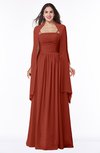 ColsBM Elyse Rust Traditional A-line Sleeveless Zip up Chiffon Floor Length Mother of the Bride Dresses