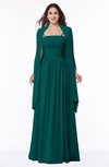 ColsBM Elyse Shaded Spruce Traditional A-line Sleeveless Zip up Chiffon Floor Length Mother of the Bride Dresses