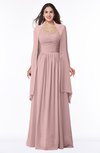 ColsBM Elyse Silver Pink Traditional A-line Sleeveless Zip up Chiffon Floor Length Mother of the Bride Dresses
