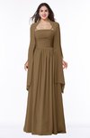 ColsBM Elyse Truffle Traditional A-line Sleeveless Zip up Chiffon Floor Length Mother of the Bride Dresses