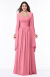 ColsBM Elyse Watermelon Traditional A-line Sleeveless Zip up Chiffon Floor Length Mother of the Bride Dresses