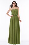 ColsBM Adelaide Olive Green Romantic A-line Sleeveless Zipper Ribbon Plus Size Bridesmaid Dresses