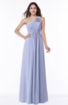 ColsBM Jennifer Lavender Antique One Shoulder Sleeveless Chiffon Floor Length Ruching Plus Size Bridesmaid Dresses