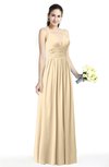 ColsBM Veronica Apricot Gelato Simple A-line Sleeveless Zipper Chiffon Sash Plus Size Bridesmaid Dresses