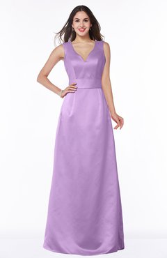 ColsBM Faye Begonia Luxury A-line V-neck Sleeveless Satin Sash Wedding Guest Dresses