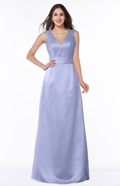 ColsBM Faye Lavender Luxury A-line V-neck Sleeveless Satin Sash Wedding Guest Dresses