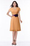ColsBM Margot Pheasant Classic V-neck Short Sleeve Chiffon Knee Length Bridesmaid Dresses