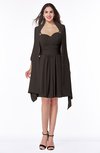 ColsBM Mila Fudge Brown Modest Fit-n-Flare Sweetheart Sleeveless Half Backless Chiffon Mother of the Bride Dresses