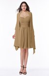 ColsBM Mila Indian Tan Modest Fit-n-Flare Sweetheart Sleeveless Half Backless Chiffon Mother of the Bride Dresses