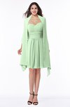 ColsBM Mila Light Green Modest Fit-n-Flare Sweetheart Sleeveless Half Backless Chiffon Mother of the Bride Dresses
