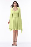 ColsBM Mila Lime Green Modest Fit-n-Flare Sweetheart Sleeveless Half Backless Chiffon Mother of the Bride Dresses