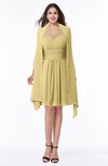 ColsBM Mila New Wheat Modest Fit-n-Flare Sweetheart Sleeveless Half Backless Chiffon Mother of the Bride Dresses