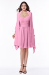 ColsBM Mila Pink Modest Fit-n-Flare Sweetheart Sleeveless Half Backless Chiffon Mother of the Bride Dresses
