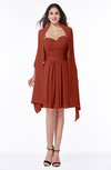 ColsBM Mila Rust Modest Fit-n-Flare Sweetheart Sleeveless Half Backless Chiffon Mother of the Bride Dresses