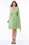 ColsBM Mila Sage Green Modest Fit-n-Flare Sweetheart Sleeveless Half Backless Chiffon Mother of the Bride Dresses