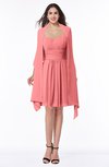 ColsBM Mila Shell Pink Modest Fit-n-Flare Sweetheart Sleeveless Half Backless Chiffon Mother of the Bride Dresses