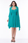ColsBM Mila Teal Modest Fit-n-Flare Sweetheart Sleeveless Half Backless Chiffon Mother of the Bride Dresses