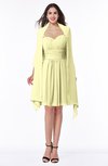 ColsBM Mila Wax Yellow Modest Fit-n-Flare Sweetheart Sleeveless Half Backless Chiffon Mother of the Bride Dresses