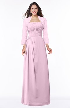ColsBM Camila Baby Pink Modest Strapless Zip up Floor Length Lace Mother of the Bride Dresses