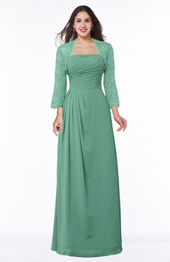 ColsBM Camila Beryl Green Modest Strapless Zip up Floor Length Lace Mother of the Bride Dresses