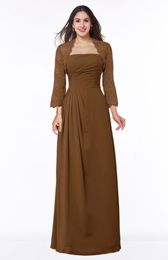 ColsBM Camila Brown Modest Strapless Zip up Floor Length Lace Mother of the Bride Dresses
