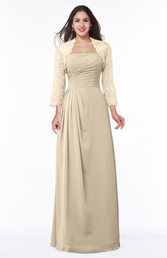 ColsBM Camila Champagne Modest Strapless Zip up Floor Length Lace Mother of the Bride Dresses