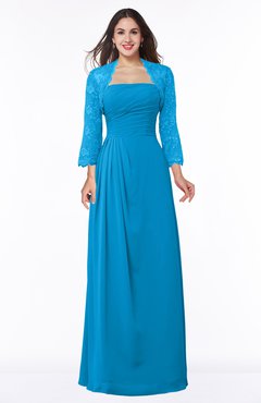 ColsBM Camila Cornflower Blue Modest Strapless Zip up Floor Length Lace Mother of the Bride Dresses