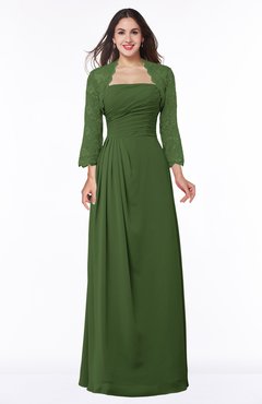 ColsBM Camila Garden Green Modest Strapless Zip up Floor Length Lace Mother of the Bride Dresses