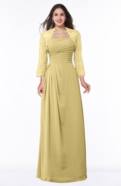 ColsBM Camila Gold Modest Strapless Zip up Floor Length Lace Mother of the Bride Dresses