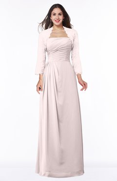 ColsBM Camila Light Pink Modest Strapless Zip up Floor Length Lace Mother of the Bride Dresses