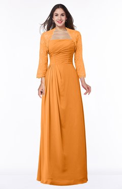 ColsBM Camila Orange Modest Strapless Zip up Floor Length Lace Mother of the Bride Dresses