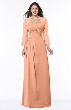 ColsBM Camila Salmon Modest Strapless Zip up Floor Length Lace Mother of the Bride Dresses