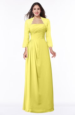 ColsBM Camila Yellow Iris Modest Strapless Zip up Floor Length Lace Mother of the Bride Dresses