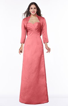 ColsBM Erica Coral Traditional Criss-cross Straps Satin Floor Length Pick up Mother of the Bride Dresses