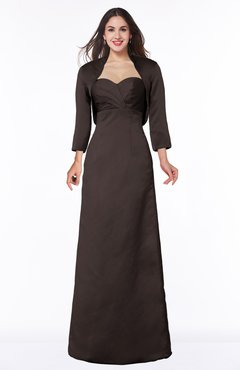 ColsBM Erica Espresso Traditional Criss-cross Straps Satin Floor Length Pick up Mother of the Bride Dresses