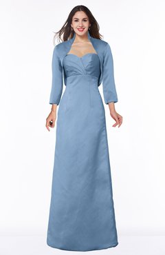 ColsBM Erica Faded Denim Traditional Criss-cross Straps Satin Floor Length Pick up Mother of the Bride Dresses