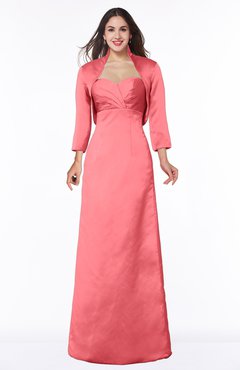 ColsBM Erica Hot Coral Traditional Criss-cross Straps Satin Floor Length Pick up Mother of the Bride Dresses