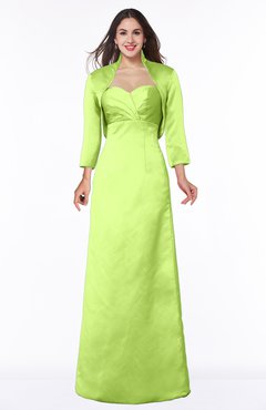 ColsBM Erica Lime Green Traditional Criss-cross Straps Satin Floor Length Pick up Mother of the Bride Dresses