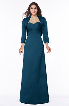 ColsBM Erica Moroccan Blue Traditional Criss-cross Straps Satin Floor Length Pick up Mother of the Bride Dresses