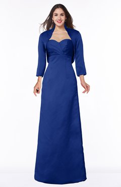 ColsBM Erica Nautical Blue Traditional Criss-cross Straps Satin Floor Length Pick up Mother of the Bride Dresses