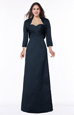 ColsBM Erica Navy Blue Traditional Criss-cross Straps Satin Floor Length Pick up Mother of the Bride Dresses
